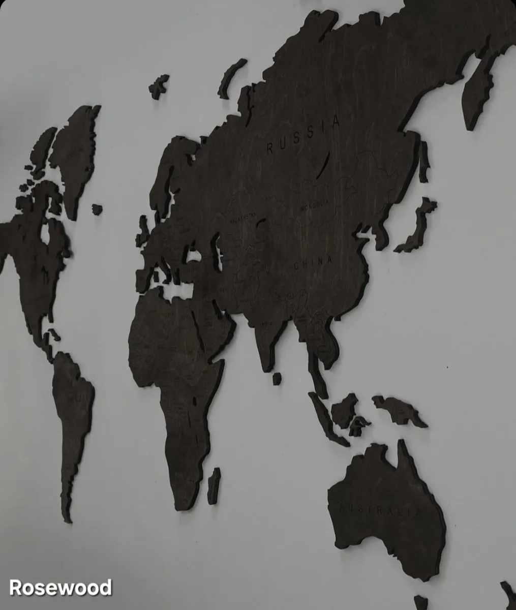 Wooden Map Wall Decoration Decor - Image 4