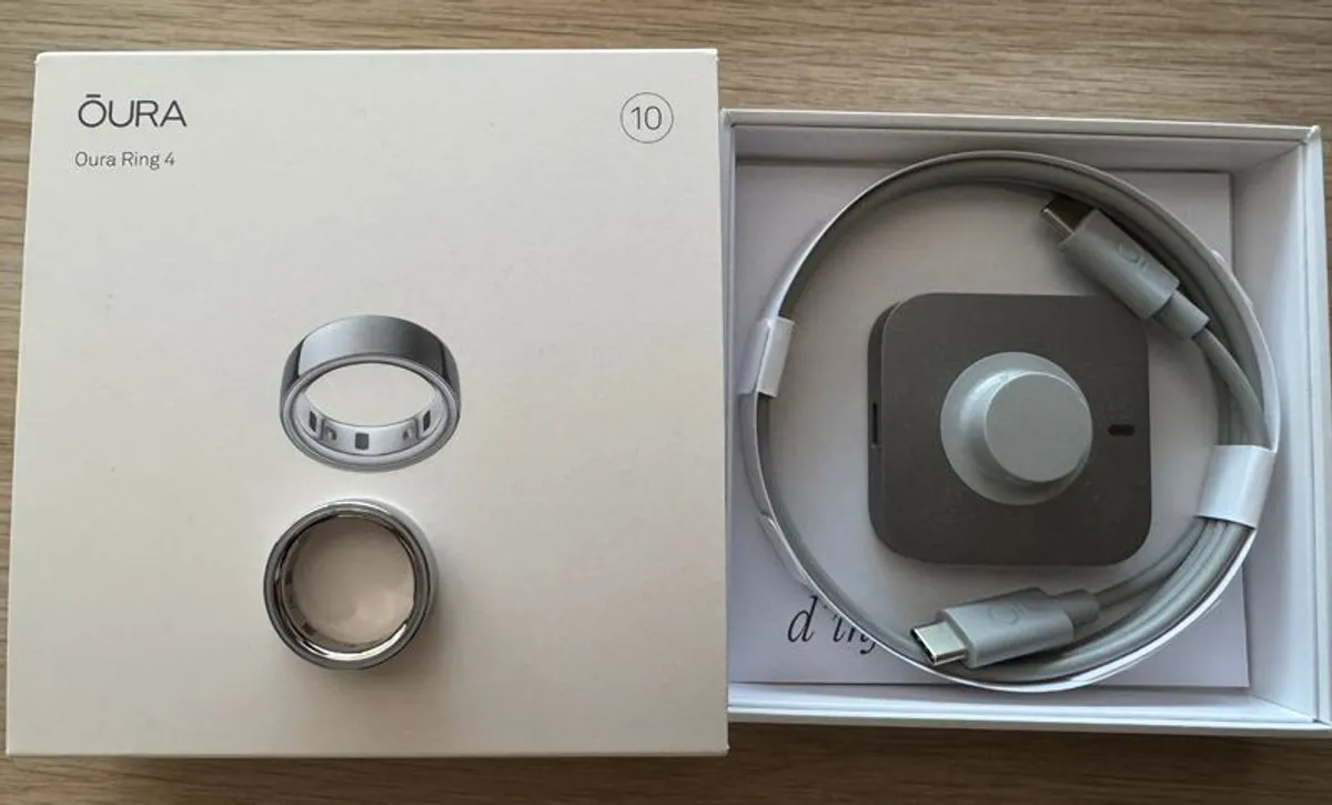 Oura Ring 4 size 10 silver - Image 1