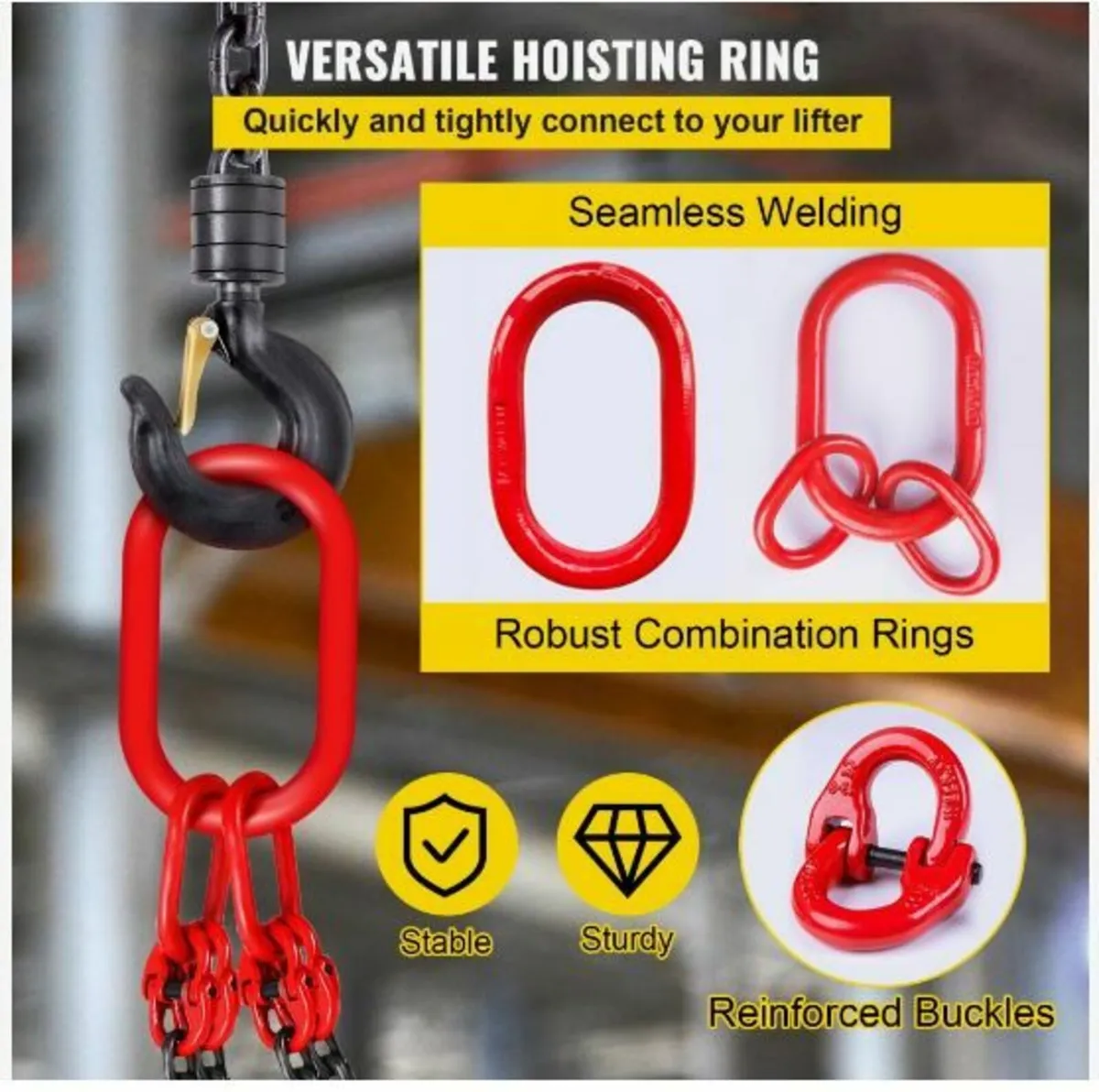 8MM Lifting Chain Sling with Hooks - Image 4
