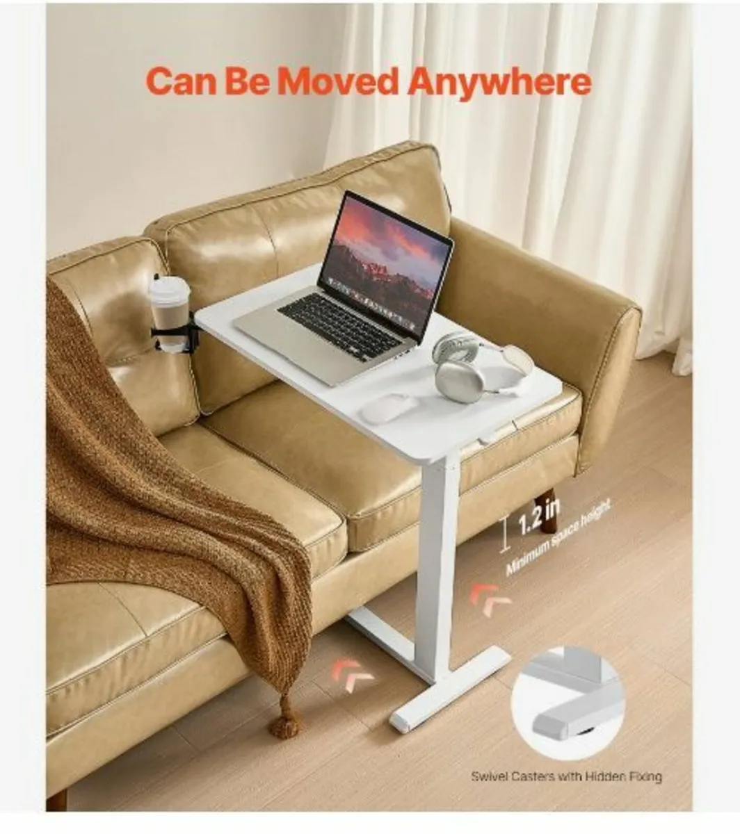 Overbed Table Mobile Bed Side Desk - Image 3