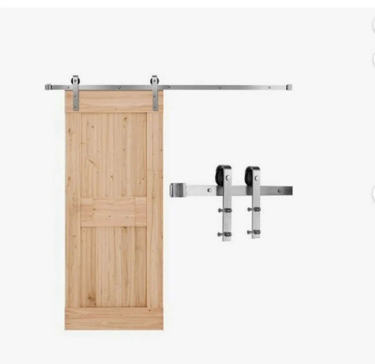 6FT Sliding Barn Door Hardware Kit - Image 1