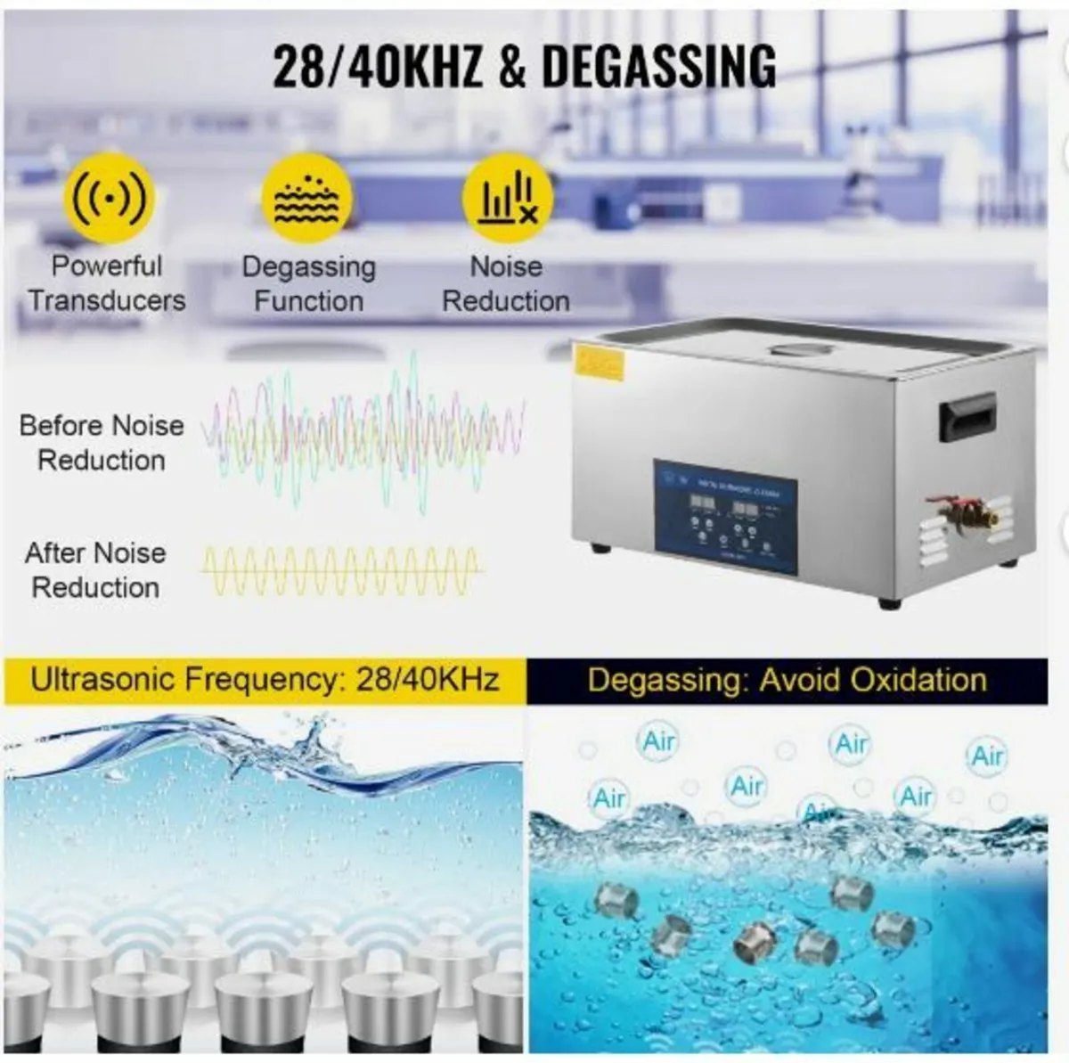 30L Ultrasonic Cleaner Dual Frequency Ultrasonic - Image 3