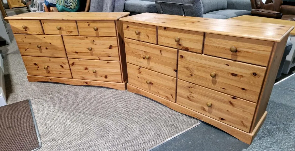 x2 Solid wood wide chests - Image 1
