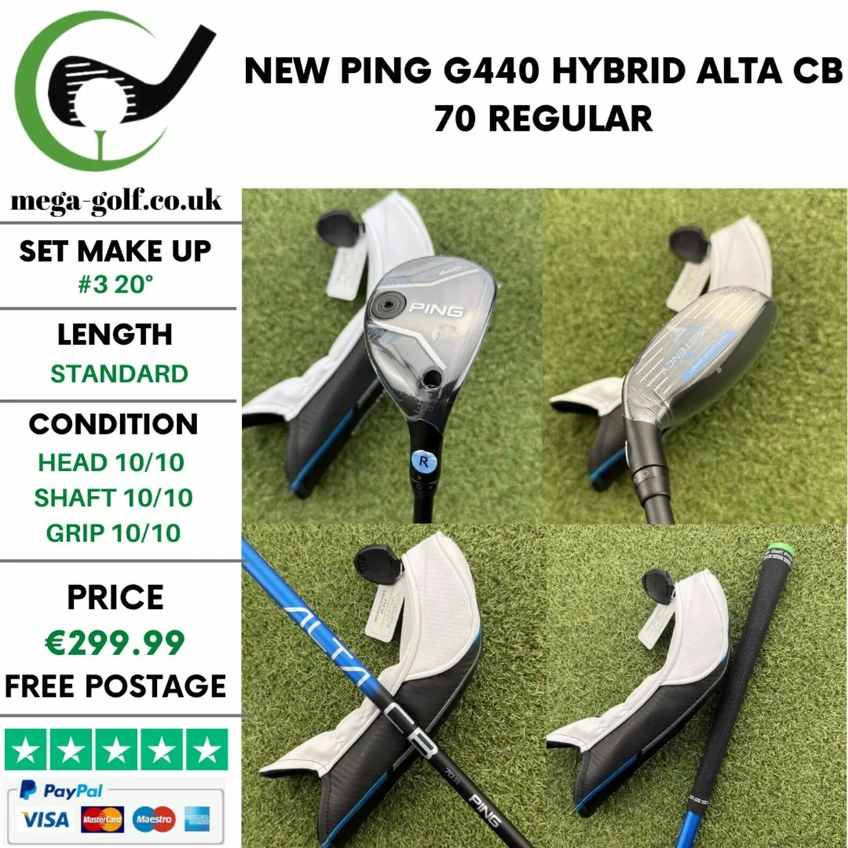 NEW PING G440 HYBRID / #3 20° / ALTA CB 70 REGULAR - Image 1