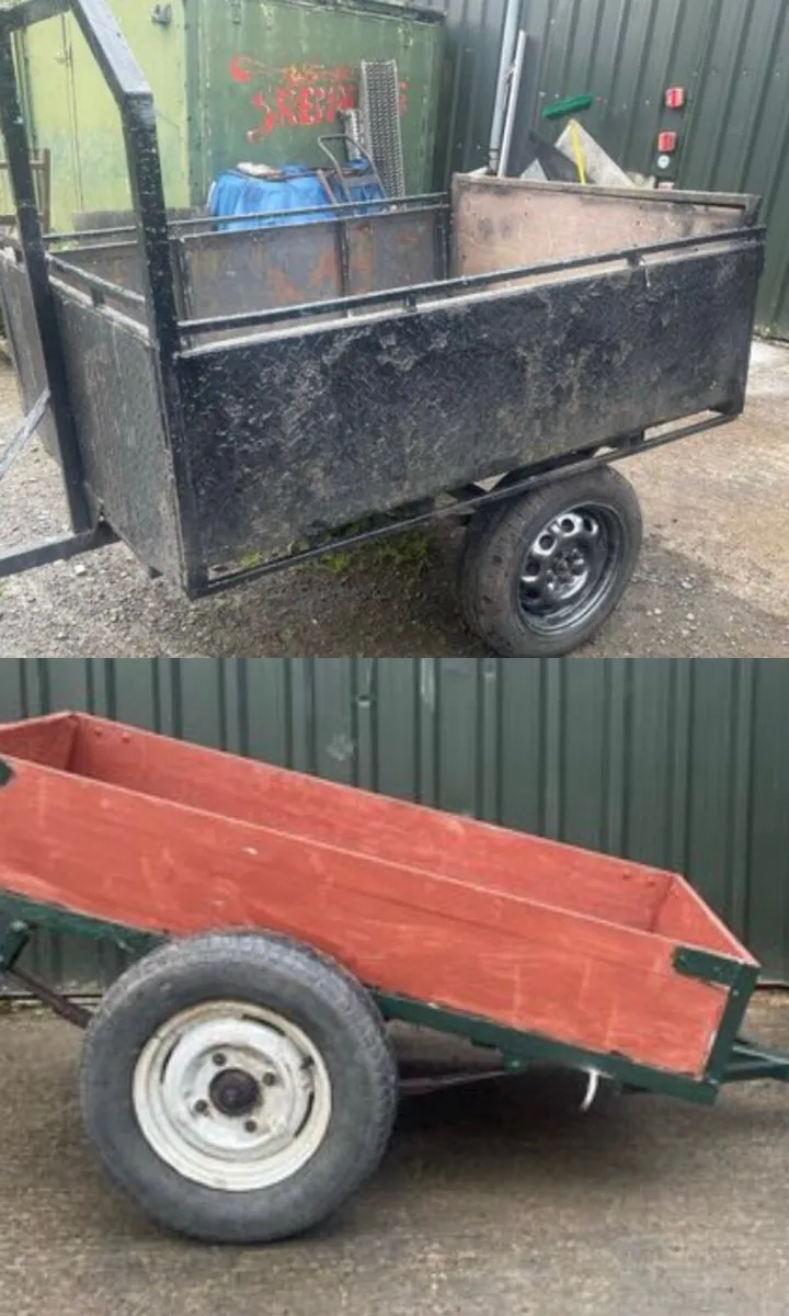 Two car trailers single axles - Image 1