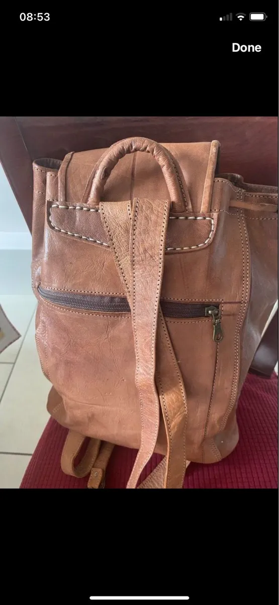 Leather Knapsack - Image 3