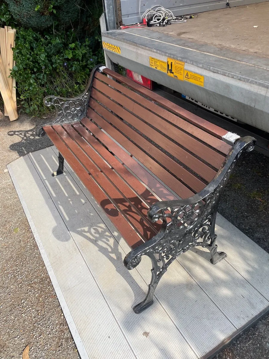Cast iron garden bench - Image 2
