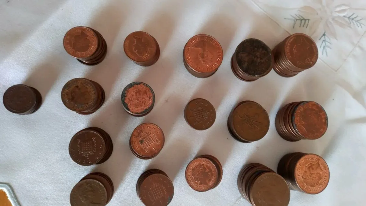 Retro English coins
