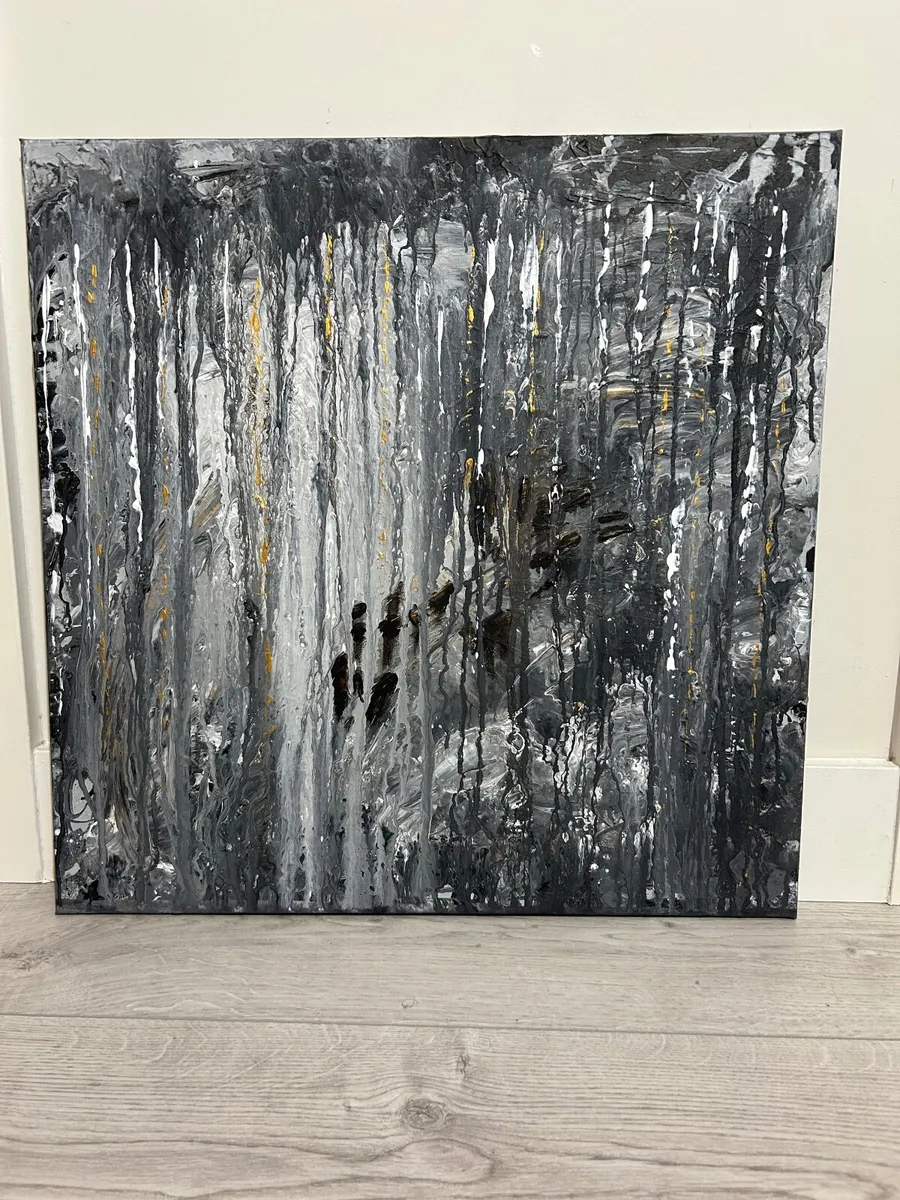 Original black and grey painting - Image 1