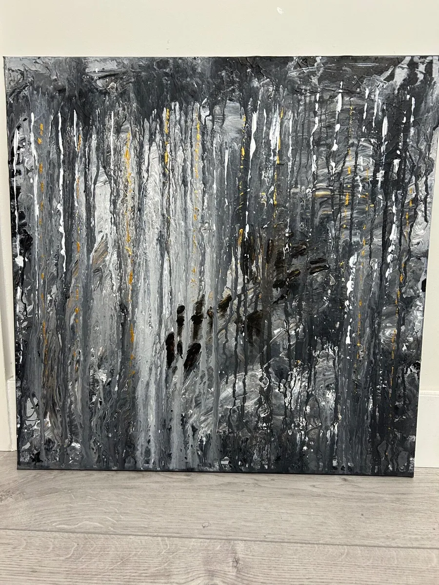 Original black and grey painting - Image 2
