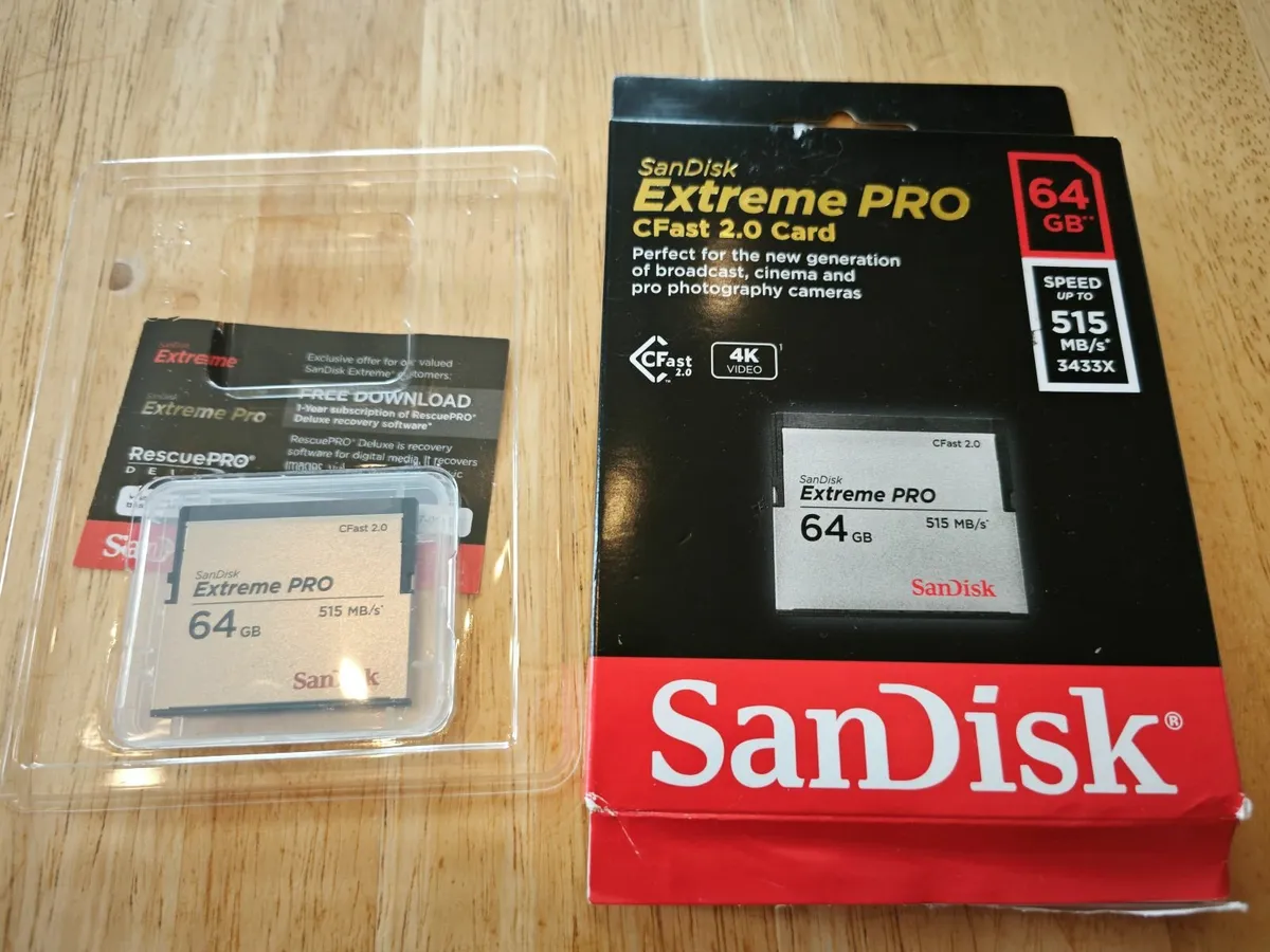 New 64GB SanDisk Extreme Pro CFast Card