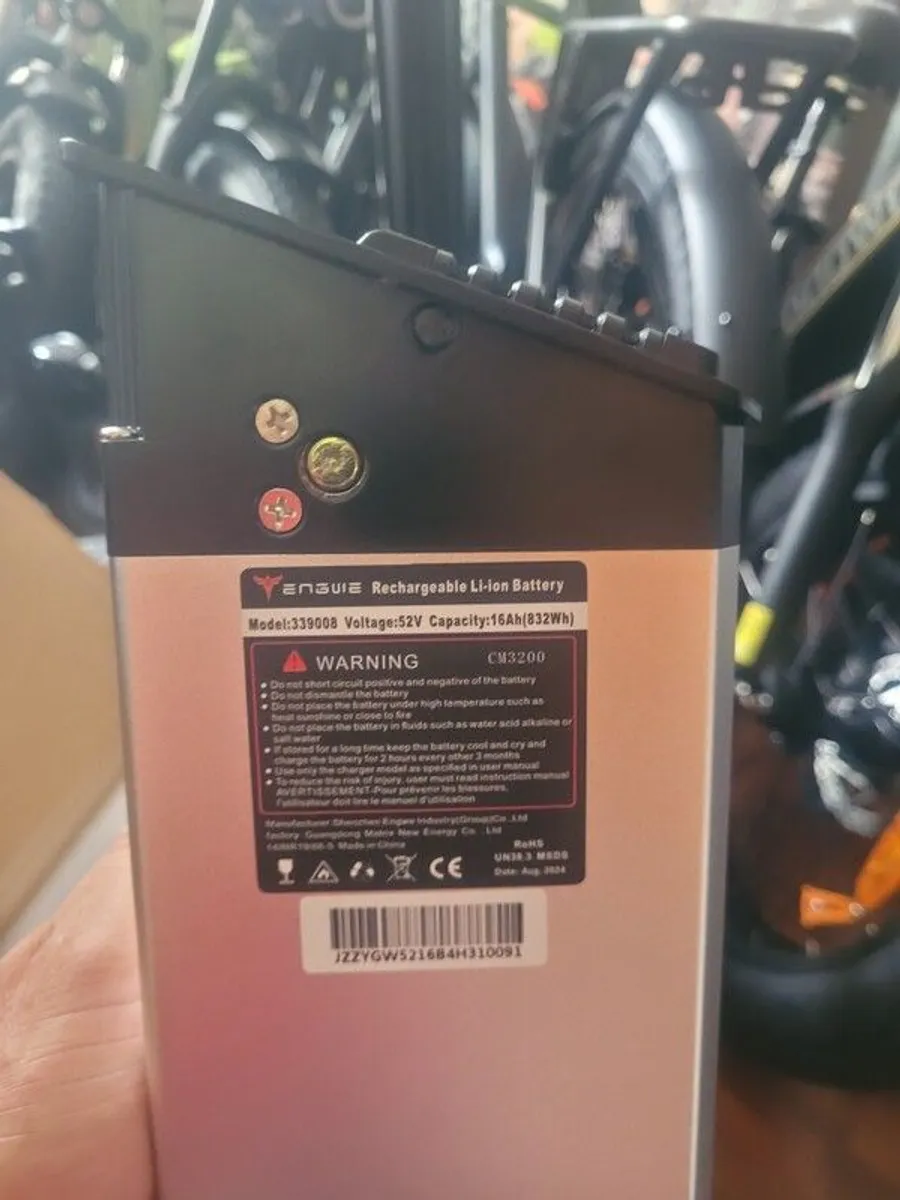 Brand new Engwe 16 Ah 52 v battery .with 2 keys. - Image 1