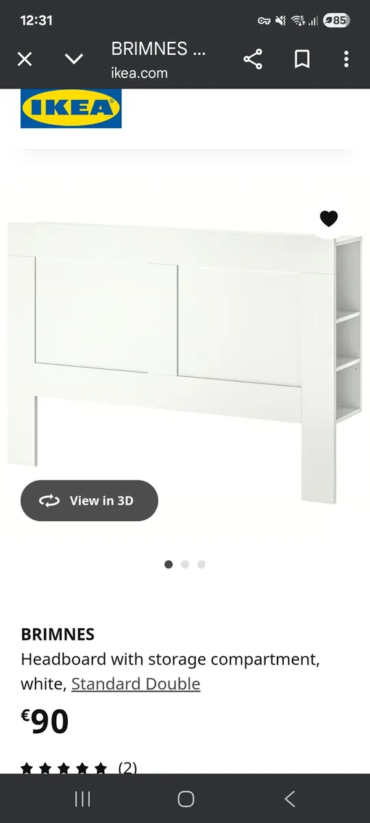 Double storage headboard ikea brimnes - Image 1