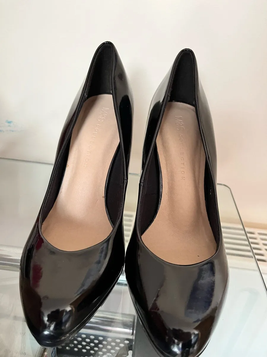 Never used Black patent high heels - Image 1