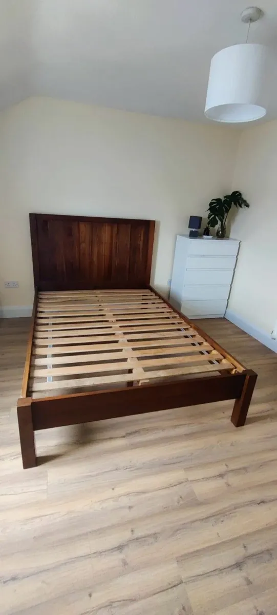 Double Bed Frame – Solid Wood, Great Condition - Image 2