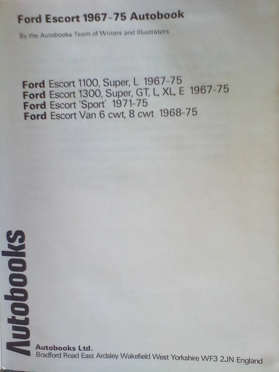 Mk1 escort repair manual - Image 2