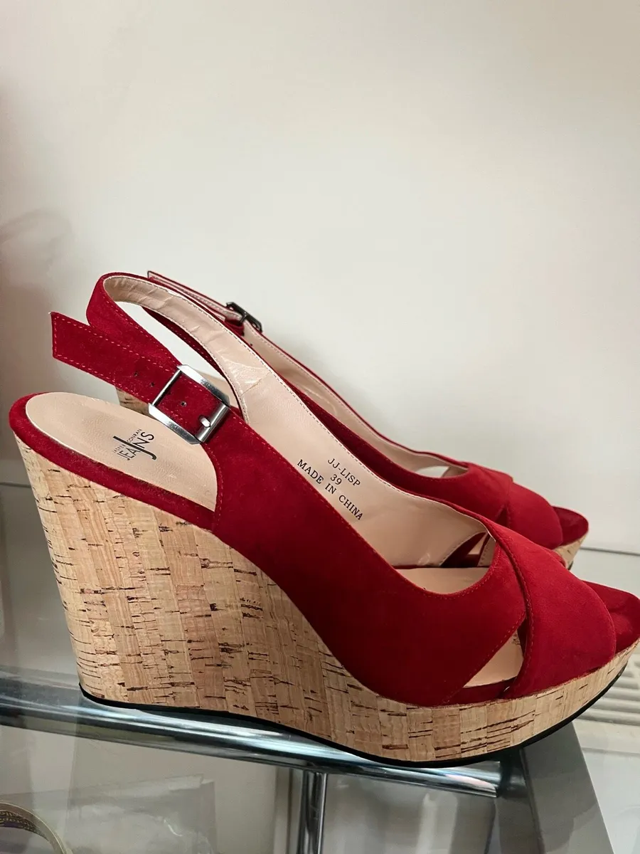 Red jasper conran suede wedge heel - Image 2