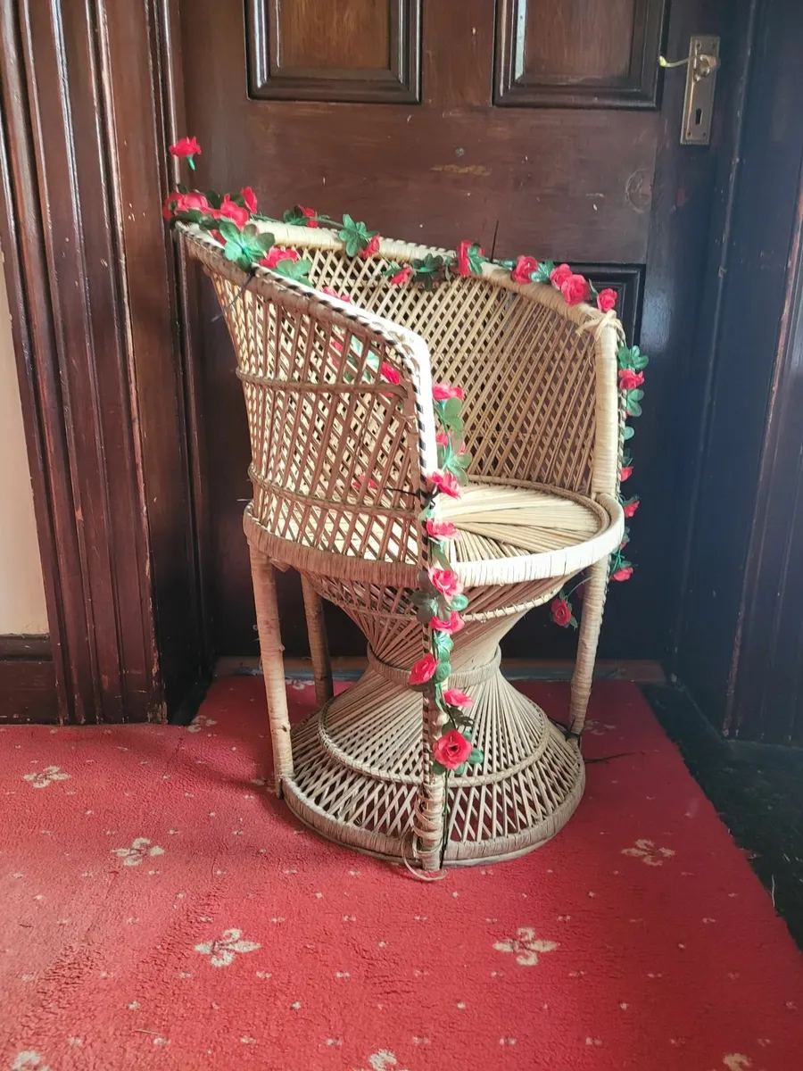 Garden chair, rattan, - Image 2