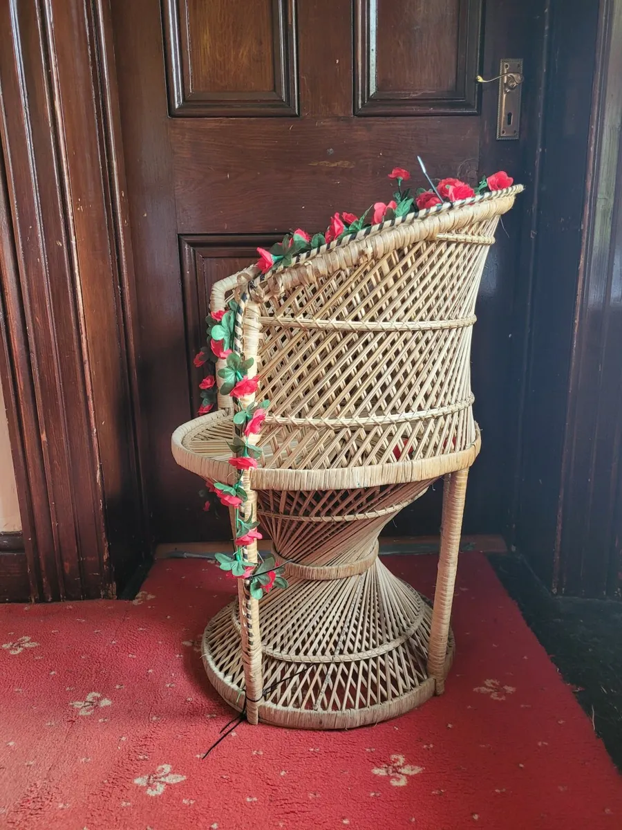 Garden chair, rattan, - Image 3