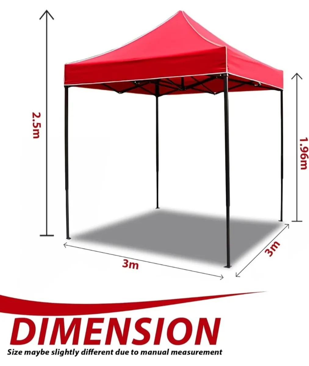 Pop-up gazebo heavy-duty 2x2m-3x3m - Image 4