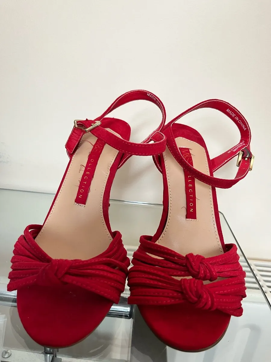 Red suede sandals - Image 1