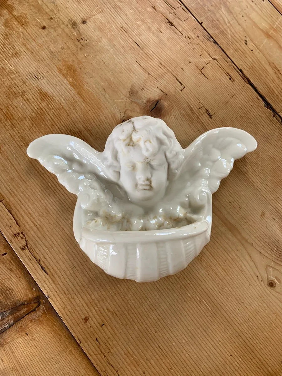 Belleek Holy Water Font 1950s - Image 1