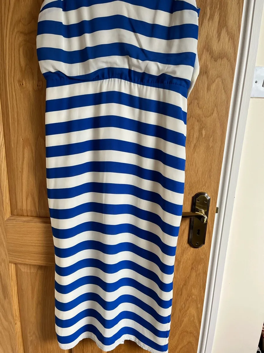 Blue and white Striped dress - Image 2