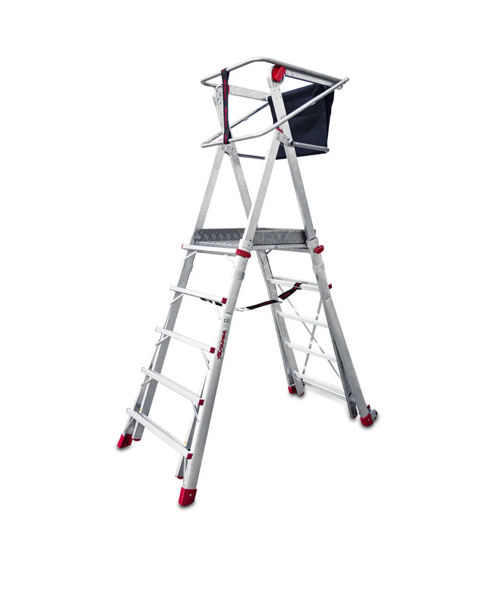 TELESCOPIC PODIUM STEPLADDER 5 - 9 RUNG - Image 2
