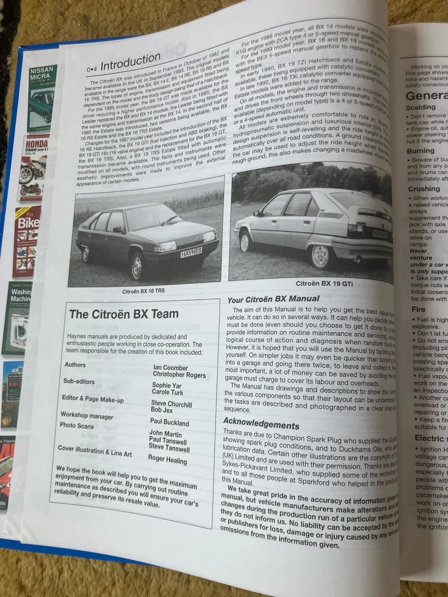 Citroen BX Workshop manuals - Image 2