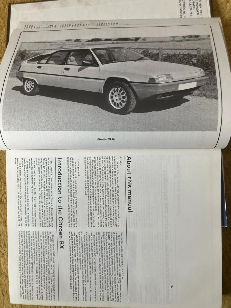 Citroen BX Workshop manuals - Image 4