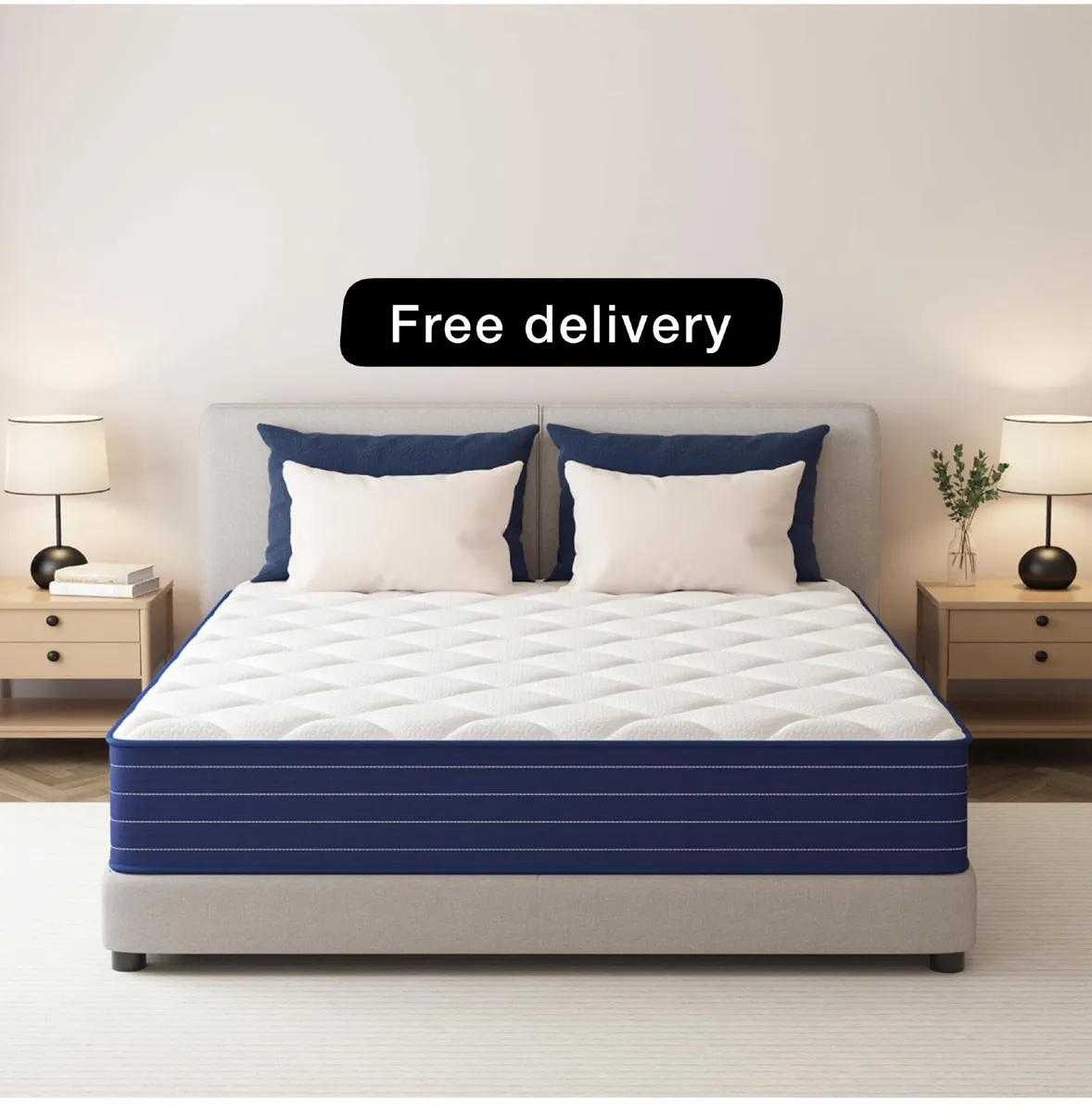 Double Mattress 4FT6, 25CM Double Mattress, Medium - Image 1