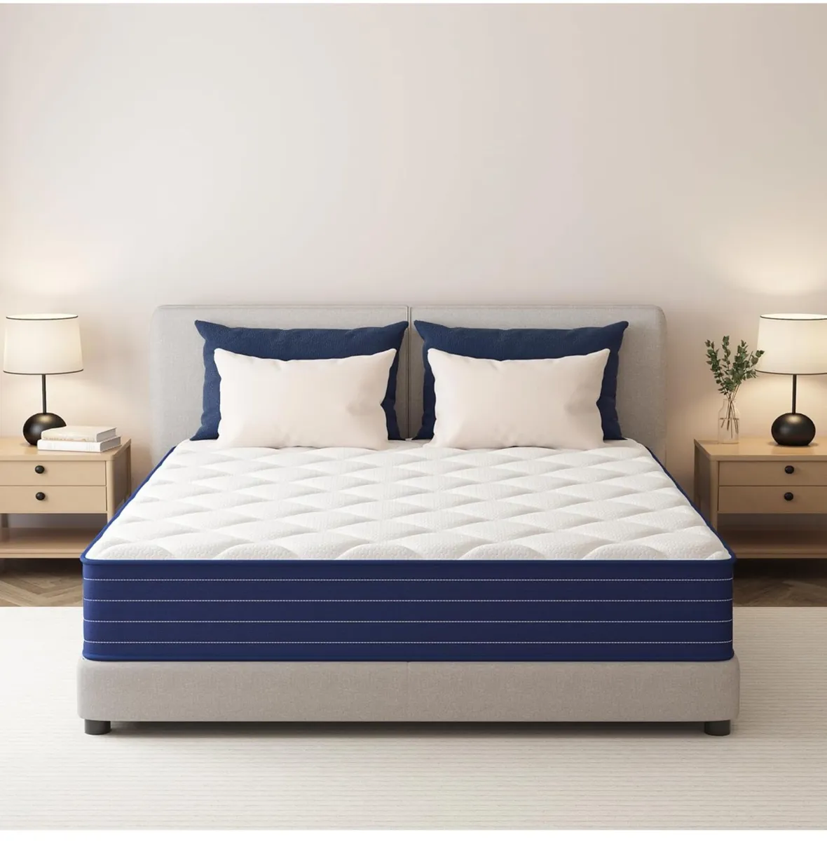 Double Mattress 4FT6, 25CM Double Mattress, Medium - Image 1