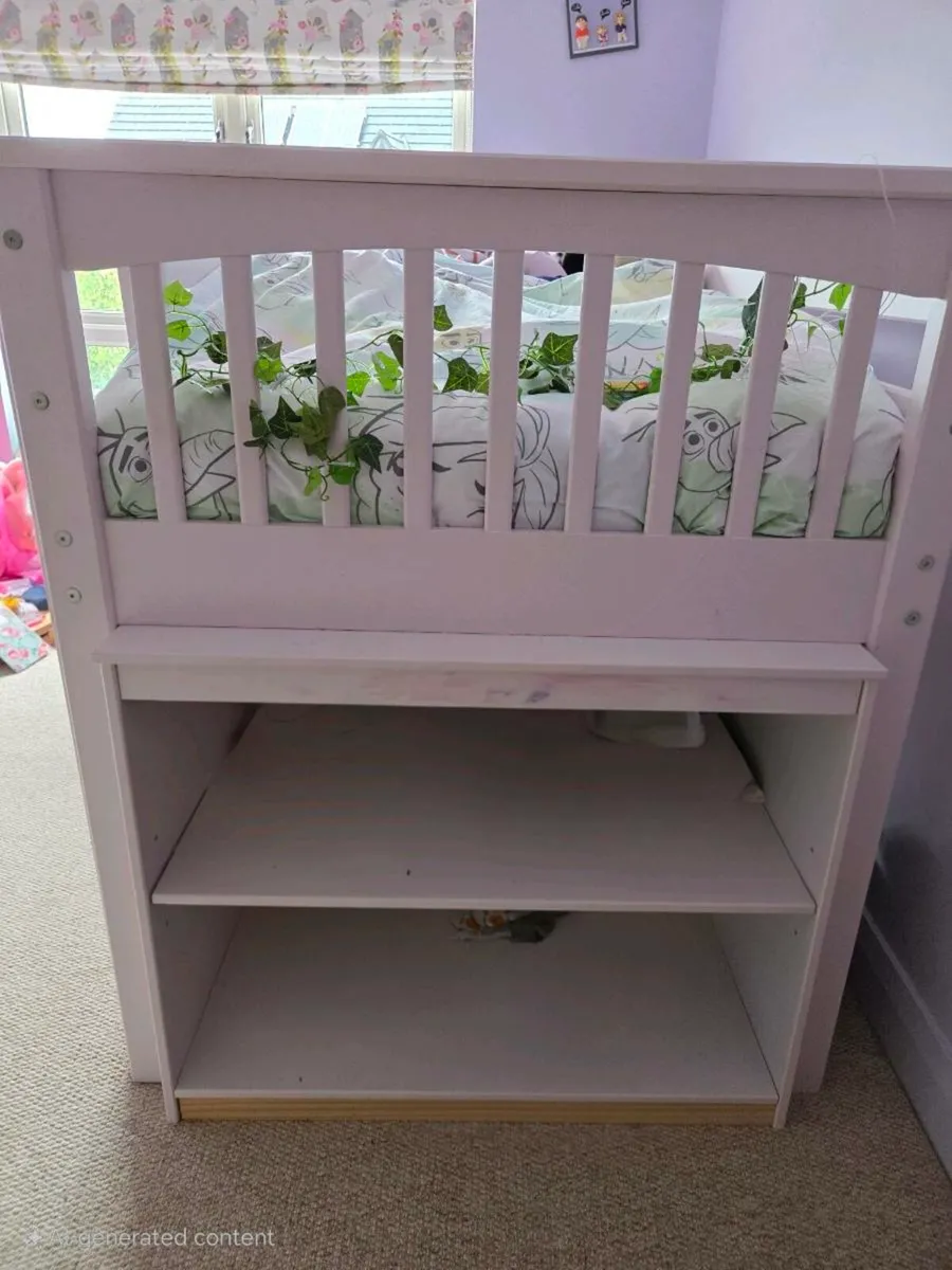Kids loft bed with storage and pull-out desk - Image 4