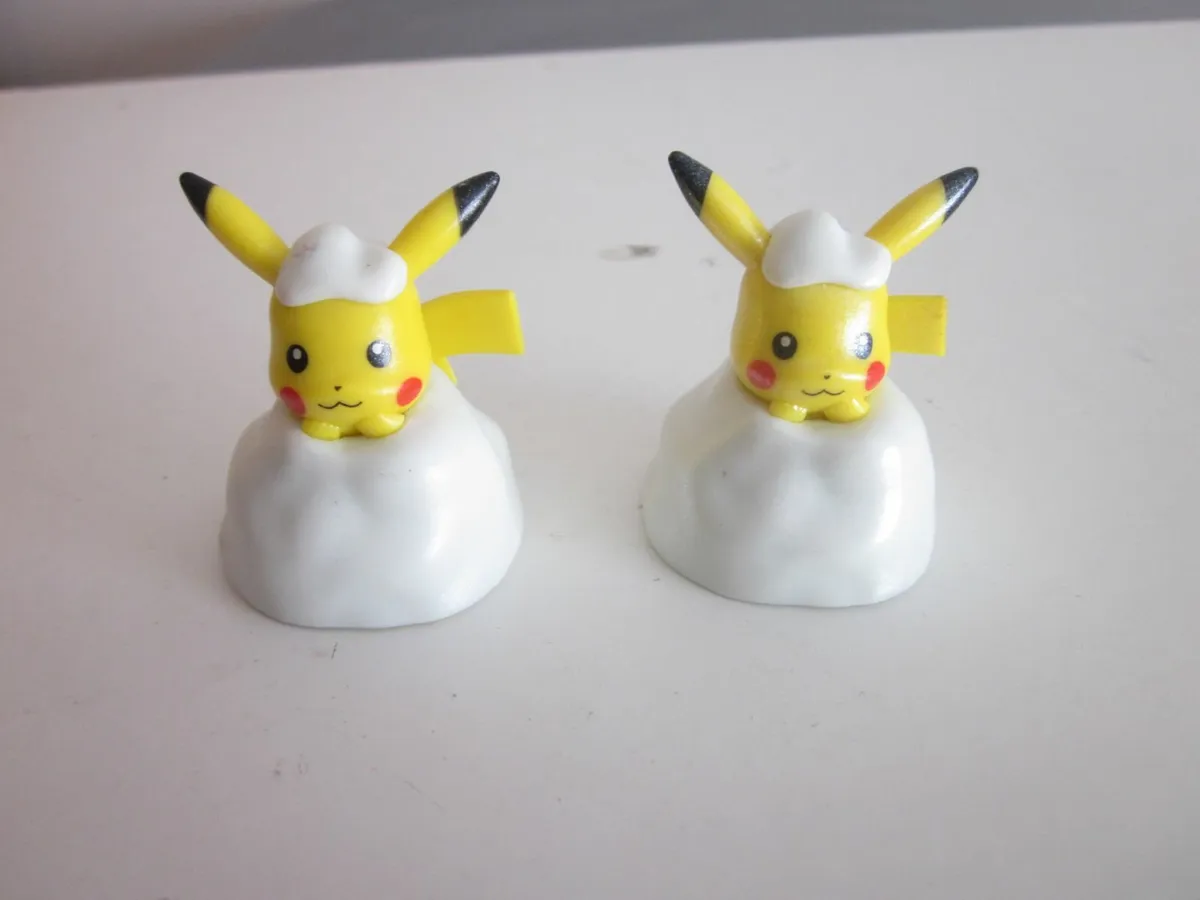 Two 2021 Pokermon  Holiday Pikachu Battle Mini Fig - Image 1