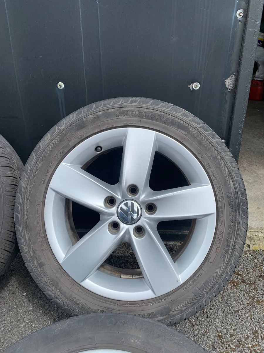 **16 inch genuine vw alloys 5x112 new tyres** - Image 2