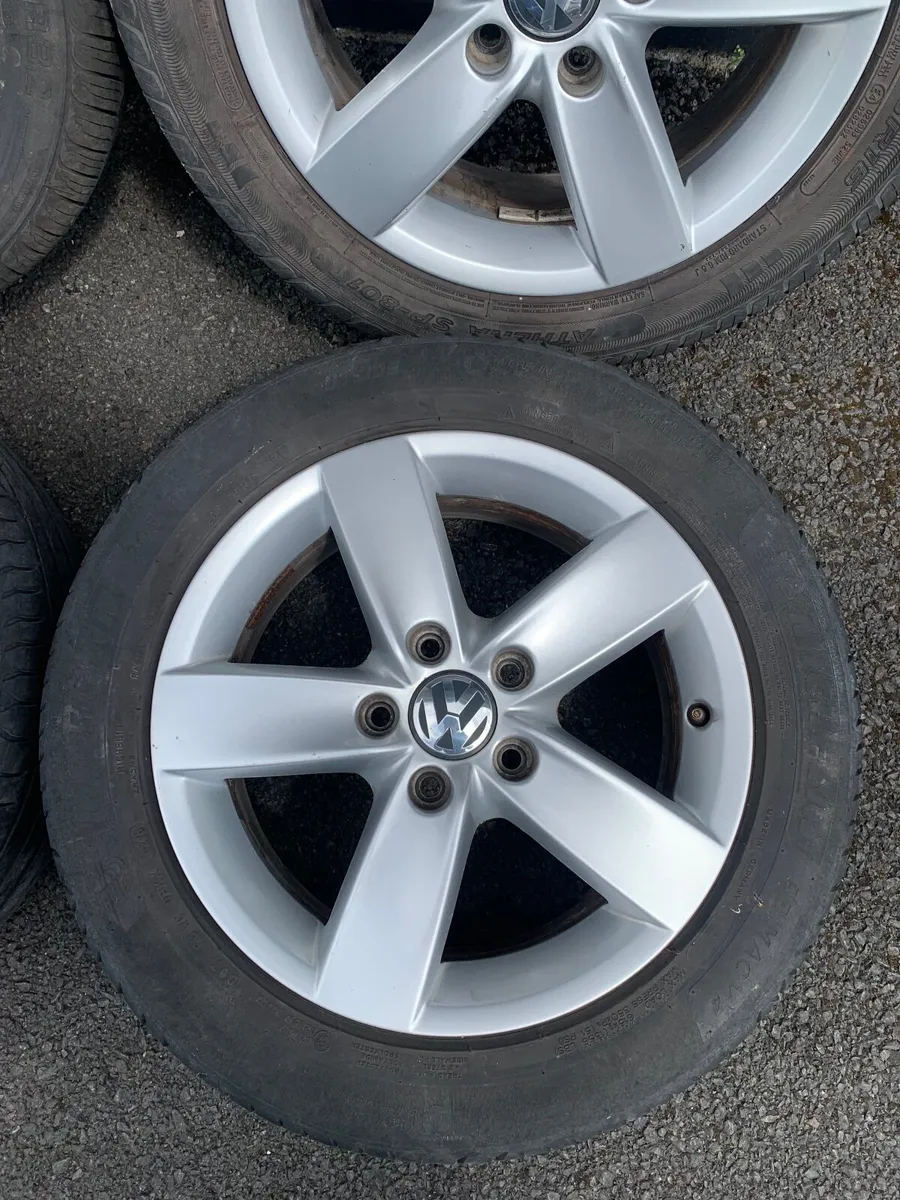 **16 inch genuine vw alloys 5x112 new tyres** - Image 4