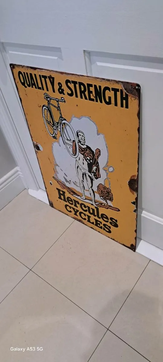 Large  herculeys metal sign - Image 2