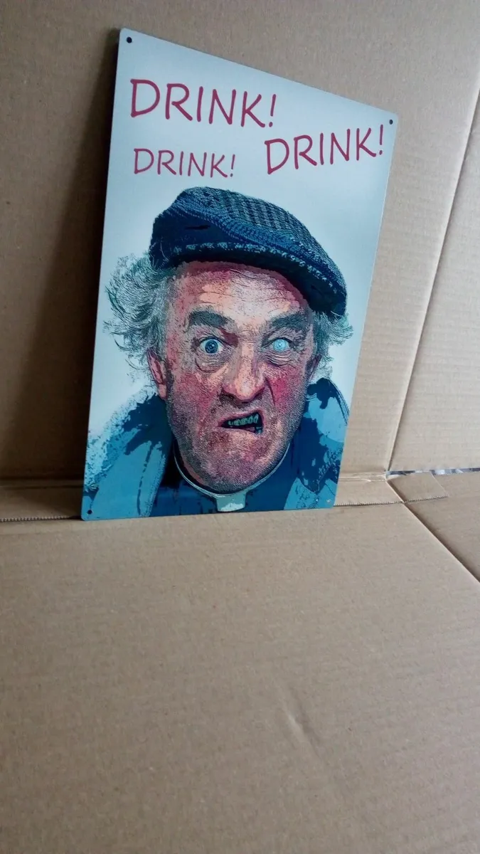 Father Ted Father Jack tin sign - Image 4
