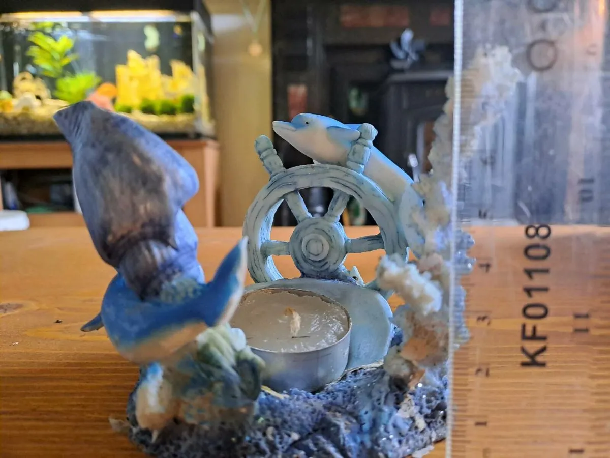 Dolphin scene candle holder - Image 3
