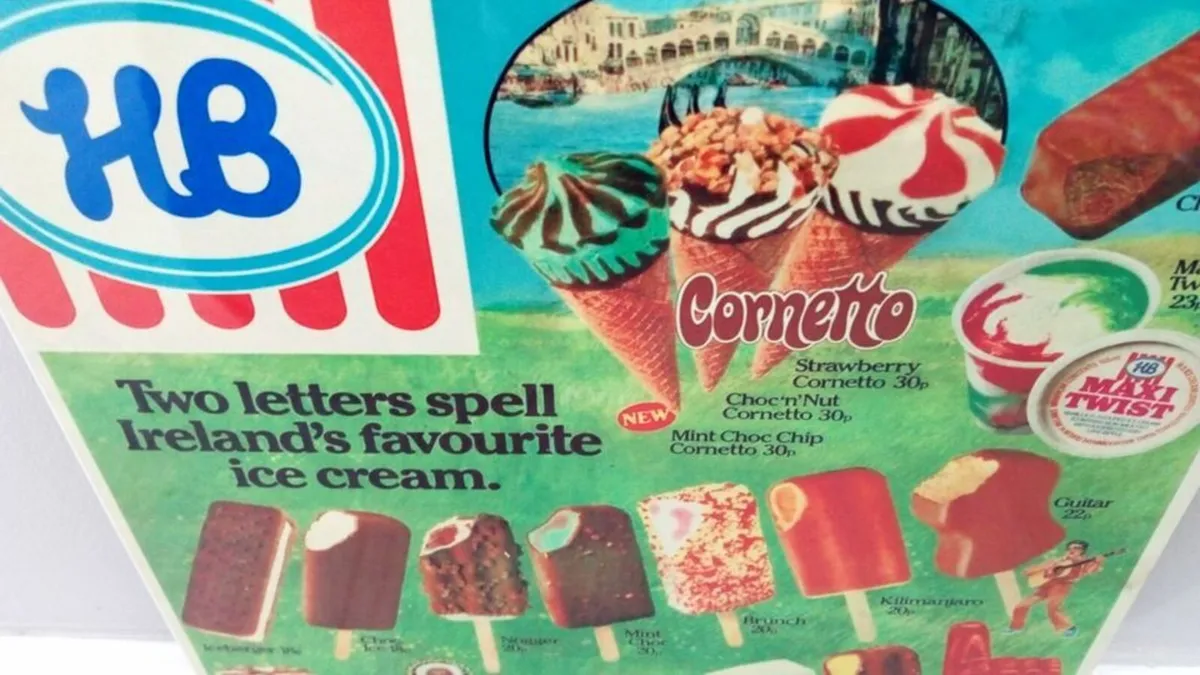 HB Ice Cream sign reproduction tin metal sign - Image 2