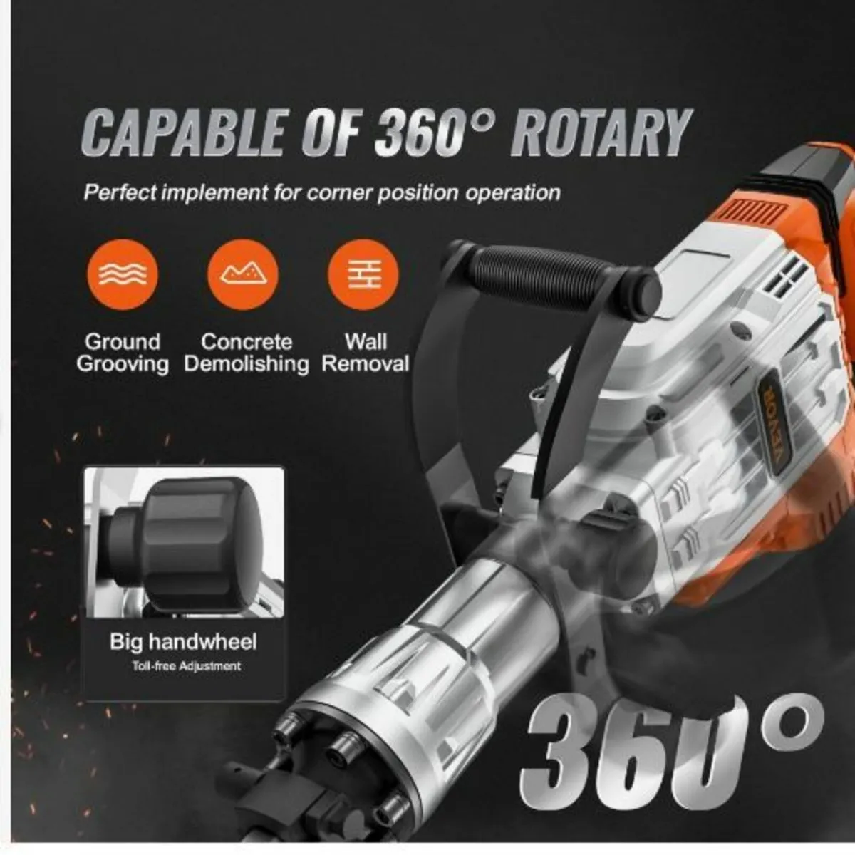 Demolition Jack Hammer Concrete Breaker 3500W - Image 4