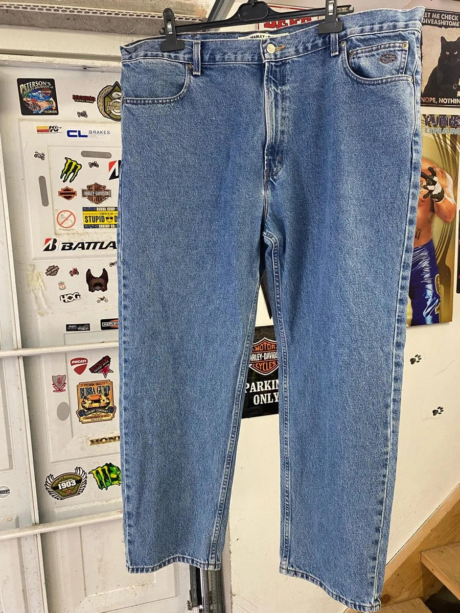 Three Pairs of Genuine Harley Riding Jeans - Image 1