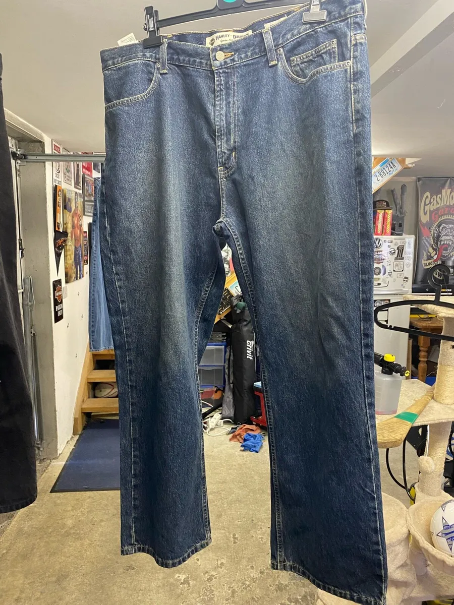 Three Pairs of Genuine Harley Riding Jeans - Image 4