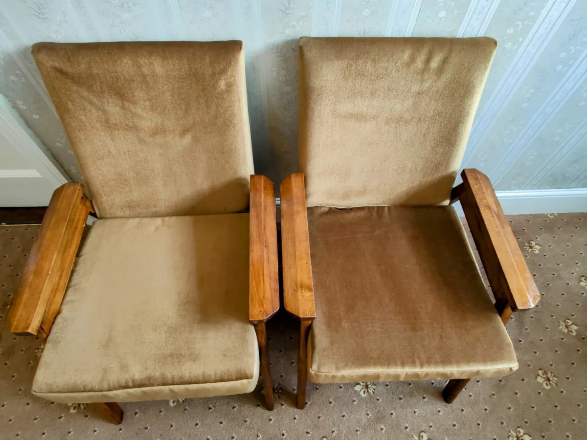 Mid Century Scandi Teak Fireside Lounge Chairs - Image 4