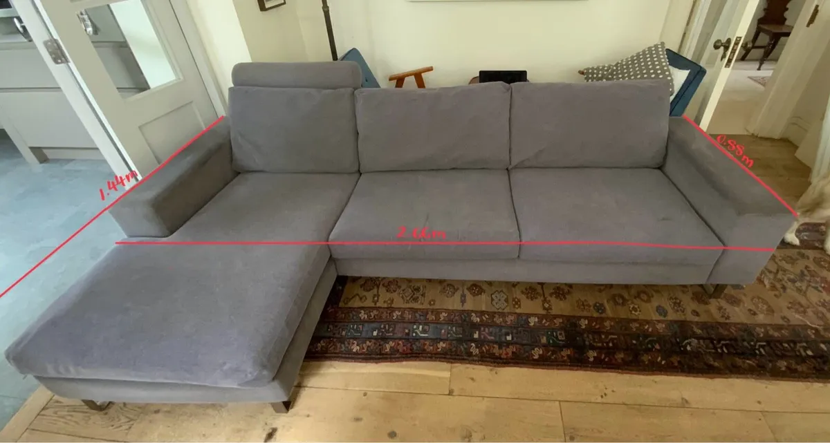 Grey L-Shaped Sofa Bo concept - Image 2