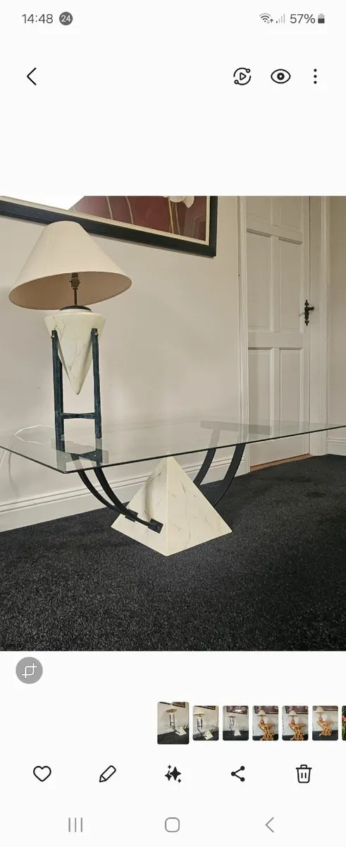 Coffee table & matching lamp - Image 1