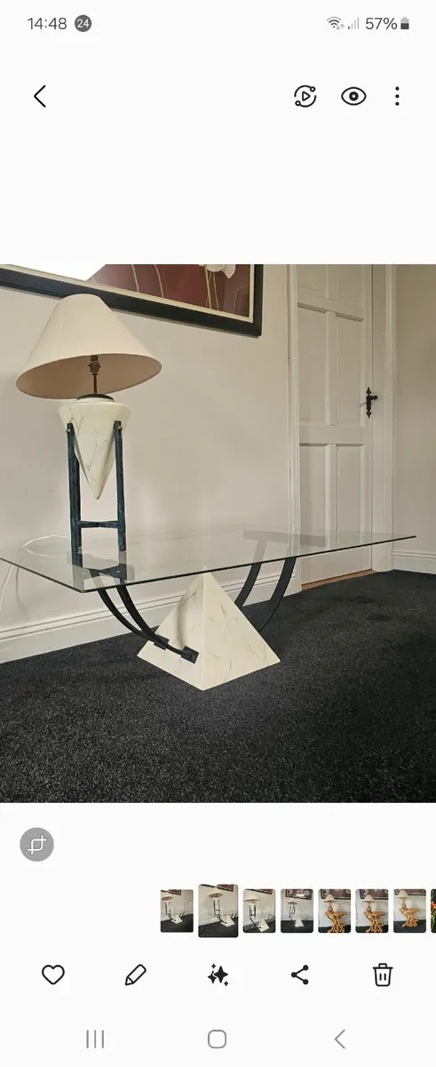 Coffee table & matching lamp - Image 2
