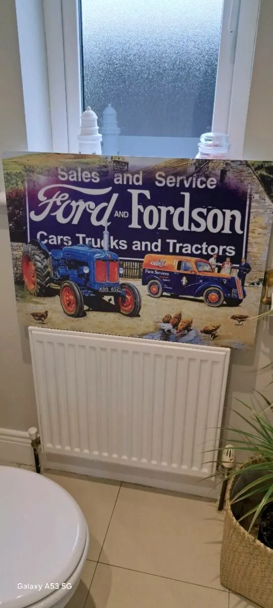Large  fordson  metal sign - Image 1