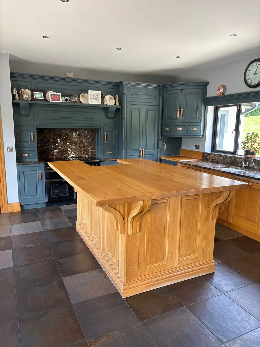 In-Frame Solid Oak Kitchen, Island and Applicances - Image 1