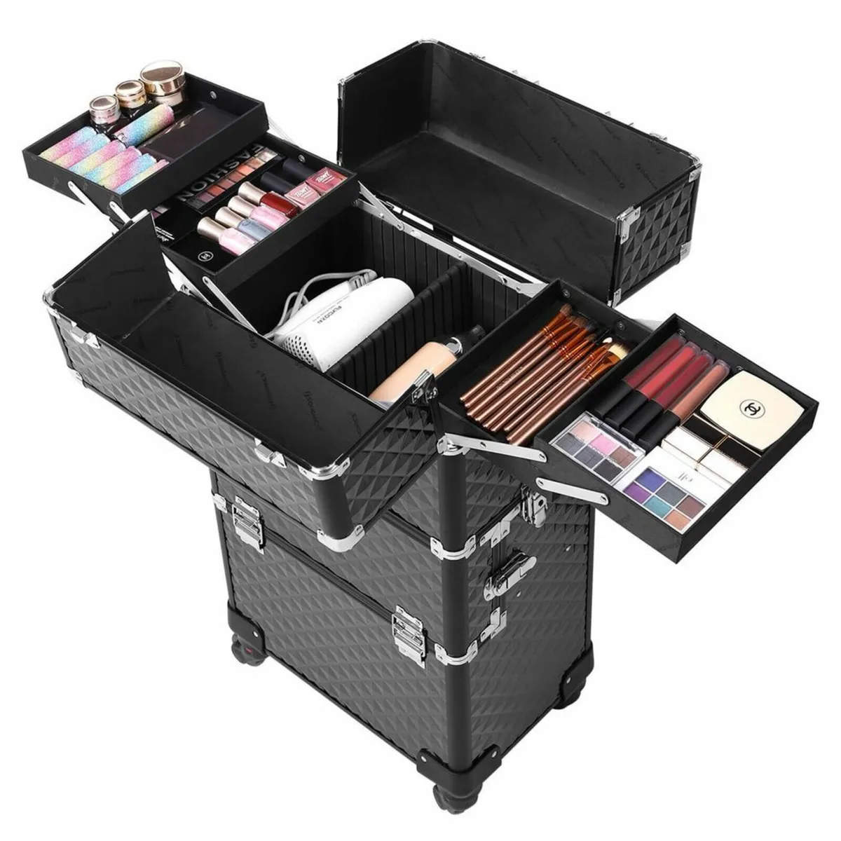 3-in-1 Make-up Trolley Black - Image 2
